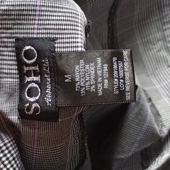Soho Apparel - Medium Checkered Pencil Skirt Career Office - Picture 6 of 6